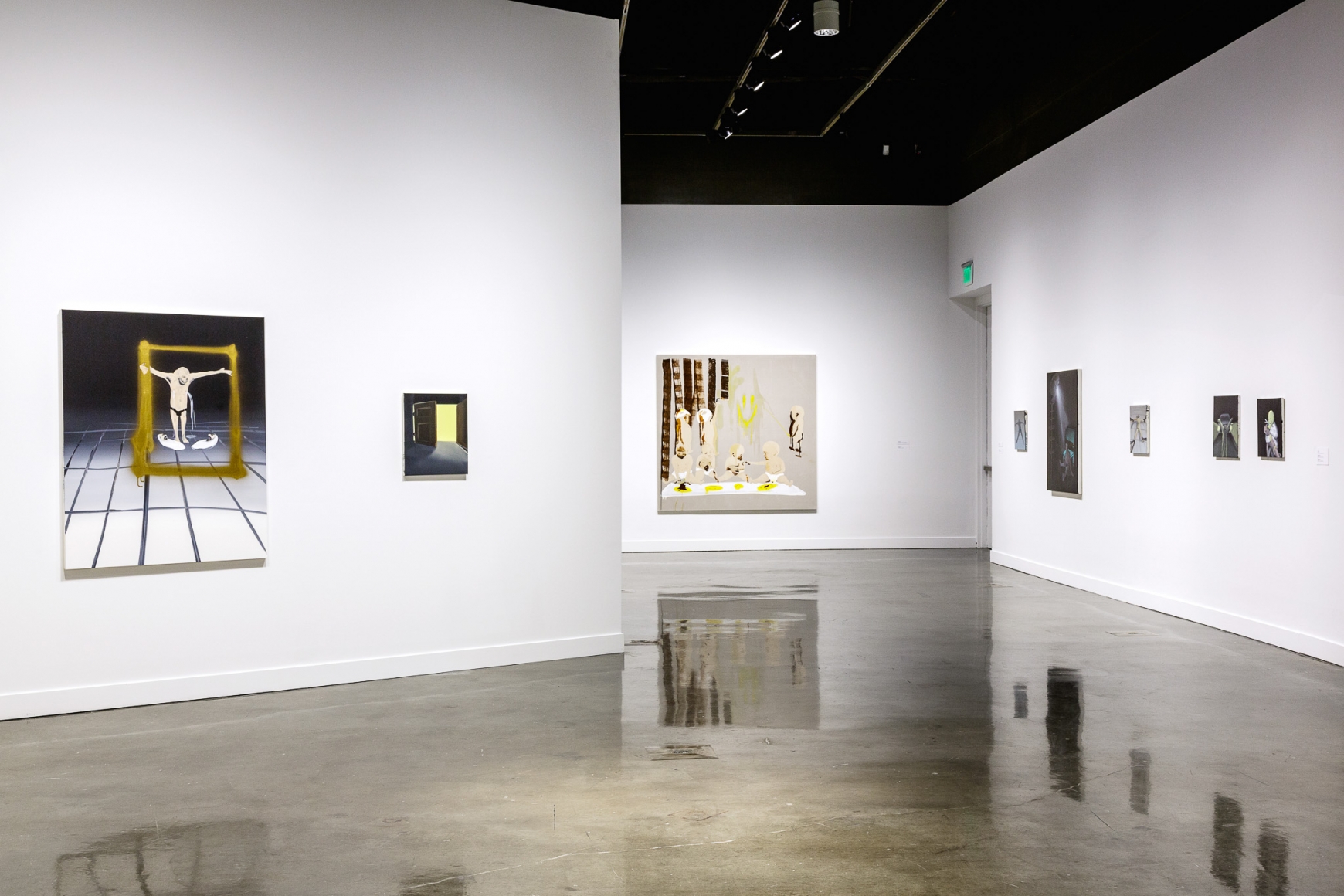 Installation view: Tala Madani: First Light, MIT List Visual Arts Center, 2016