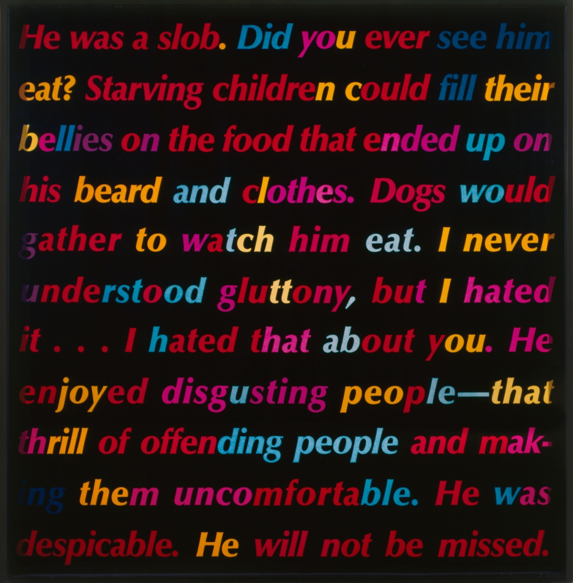 Larry Johnson, Untitled (I Hated That About You), 1987