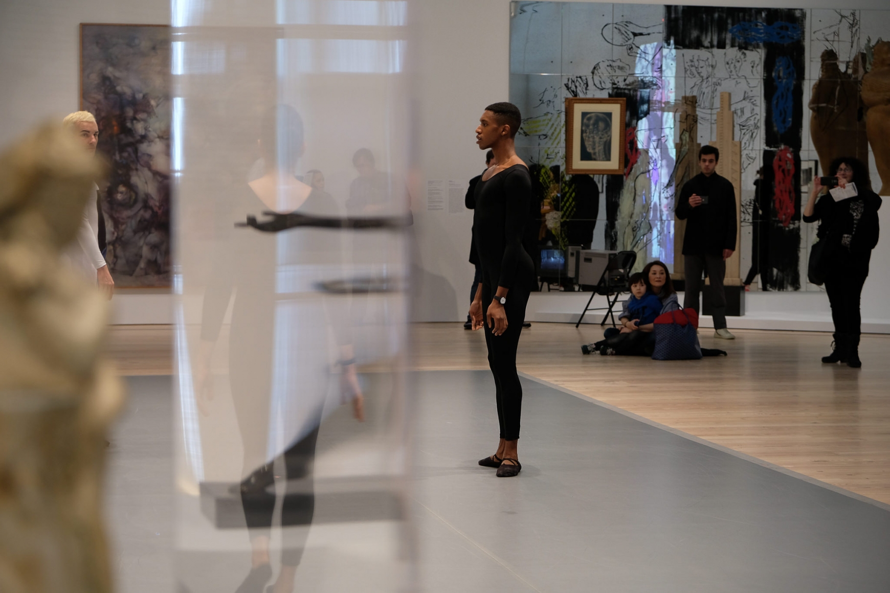 Performance view of Transmissions, Whitney Museum of American Art, New York