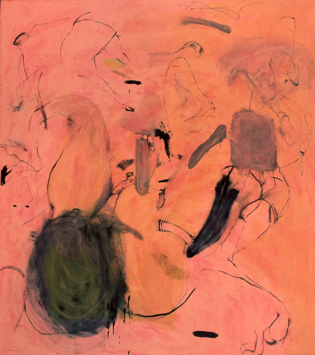 Sue Williams, Neon Pink + Manly, 1996