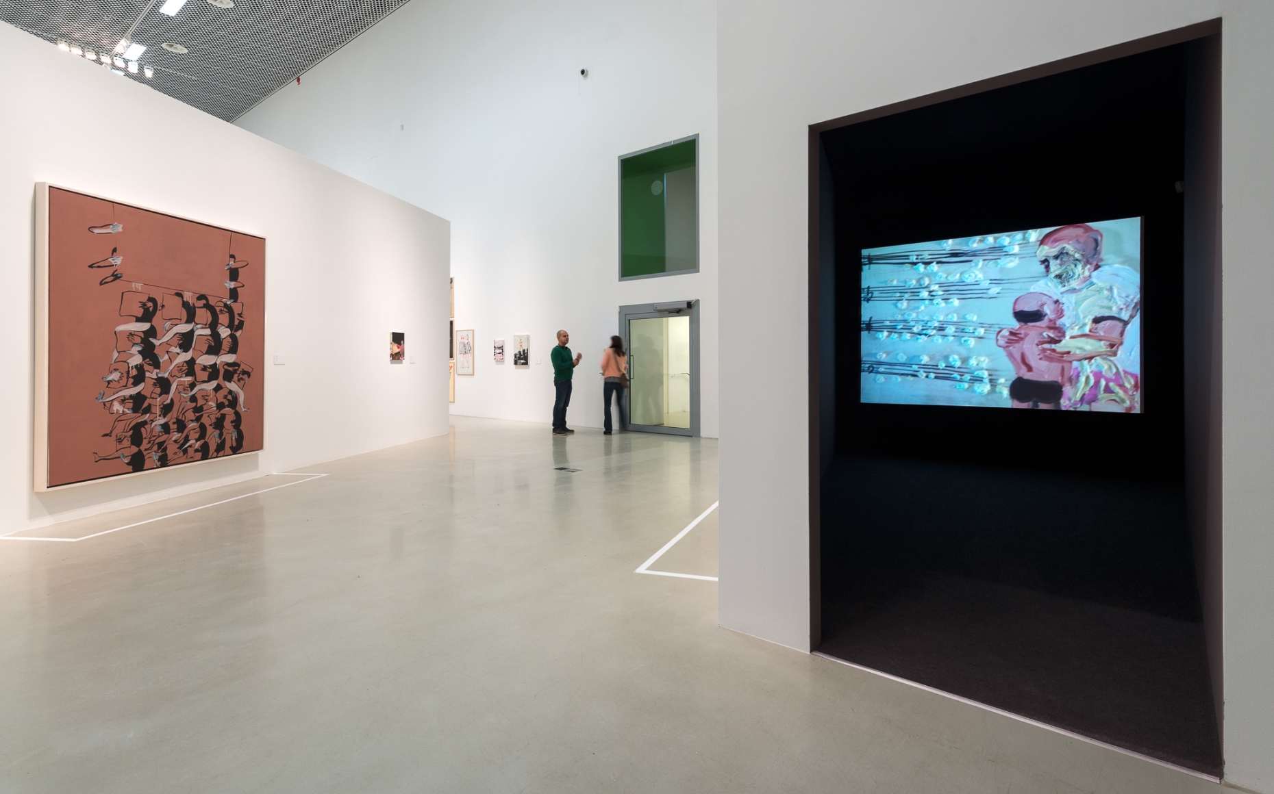 Installation view: Tala Madani: Rip Image, Moderna Musseet, Malmö, 2013