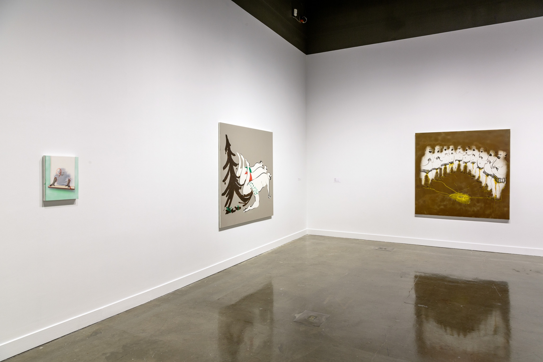 Installation view: Tala Madani: First Light, MIT List Visual Arts Center, 2016