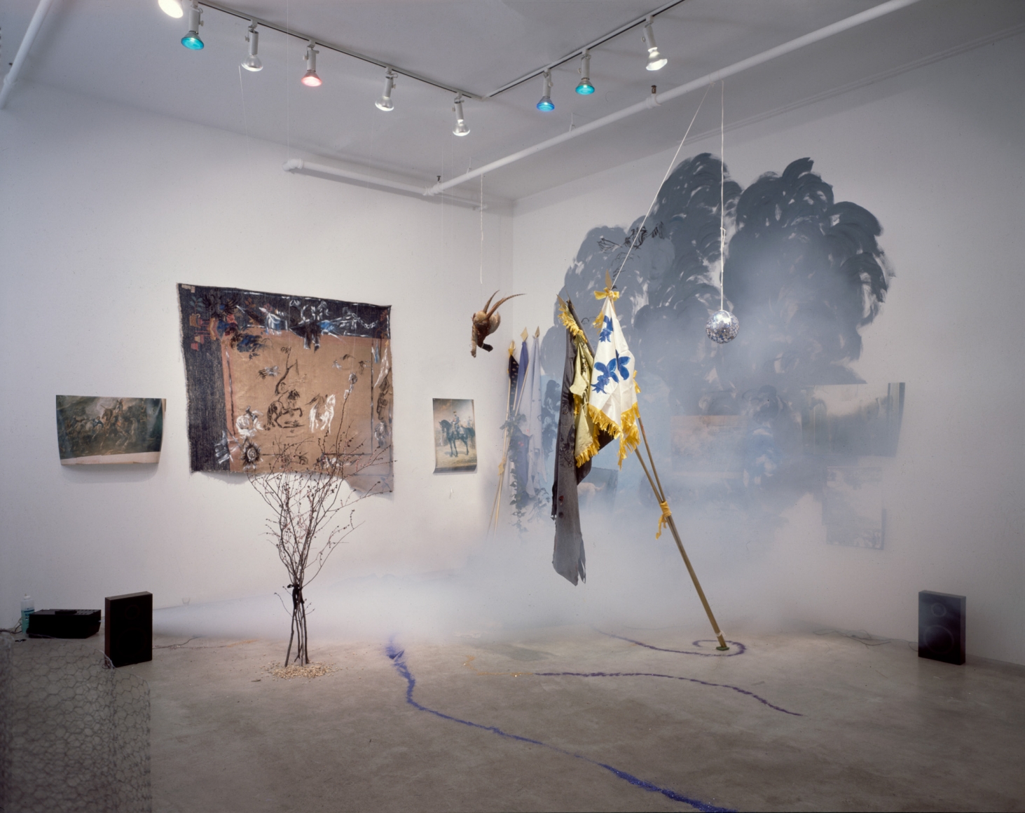 Karen Kilimnik, Battles, or the Art of War, 1991, Installation view: 303 Gallery, New York, 1991