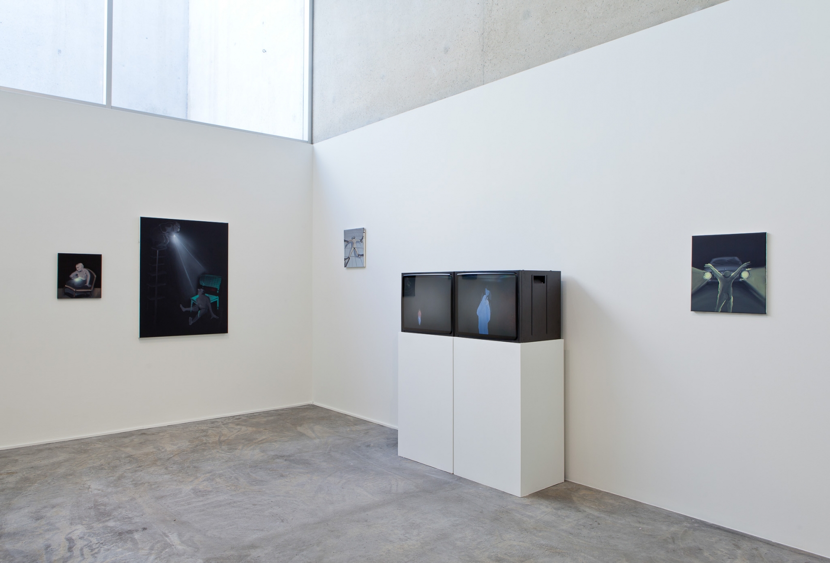Installation view: Tala Madani: First Light, Contemporary Art Museum St. Louis, 2016