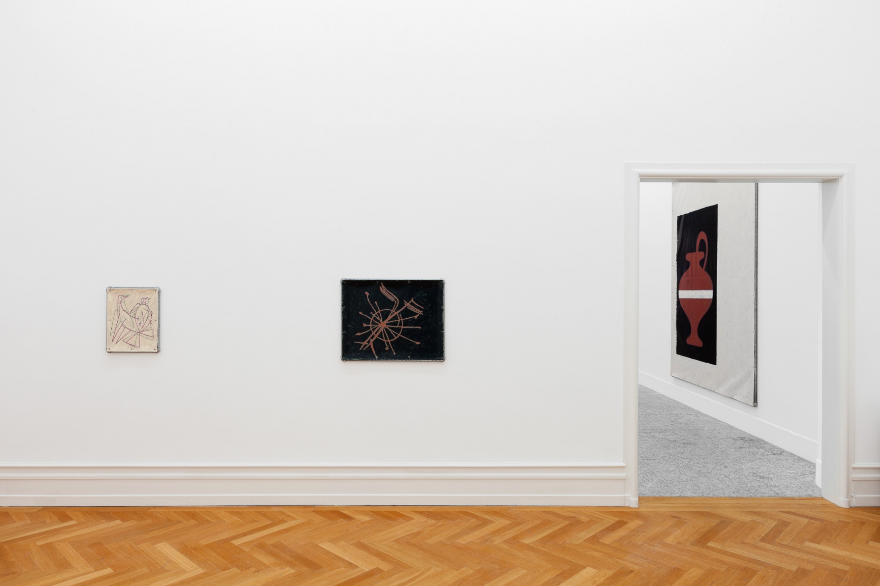 Valentin Carron, Installation view: Do ré mi fa sol la si do, Kunsthalle Bern, 2014