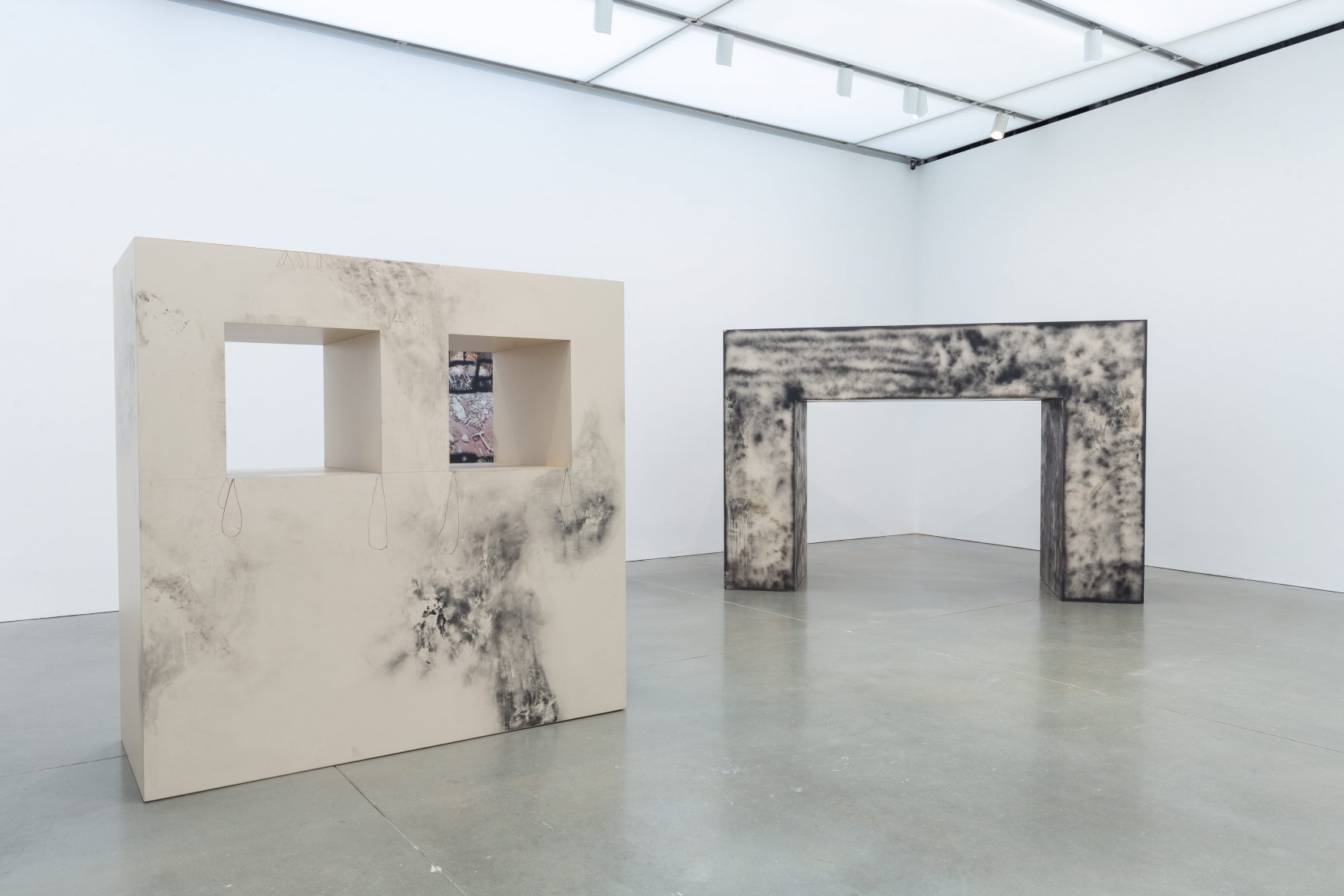 Installation view of Sterling Ruby, Institute of Contemporary Art/Boston, Boston, MA, 2020.