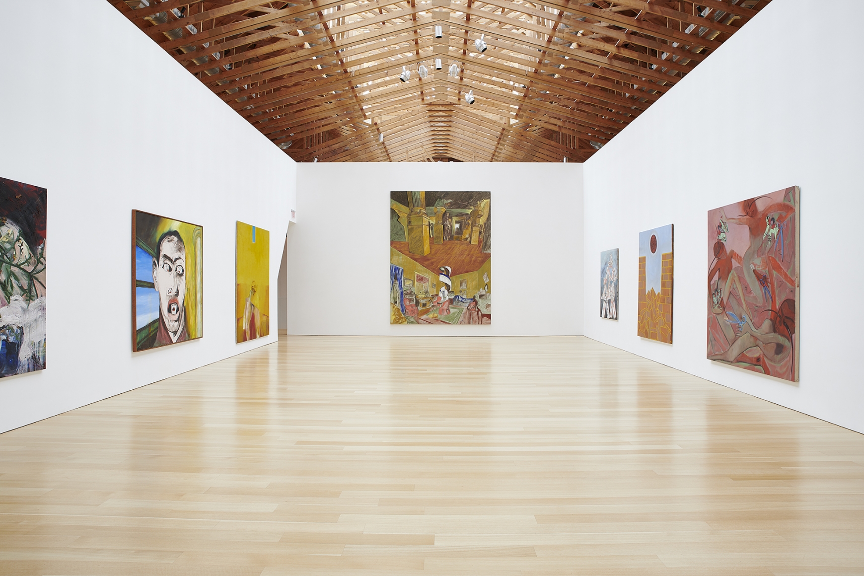 Installation view, Francesco Clemente: Works 1978-2018, The Brant Foundation Art Study Center, Greenwich, CT, 2018-2019