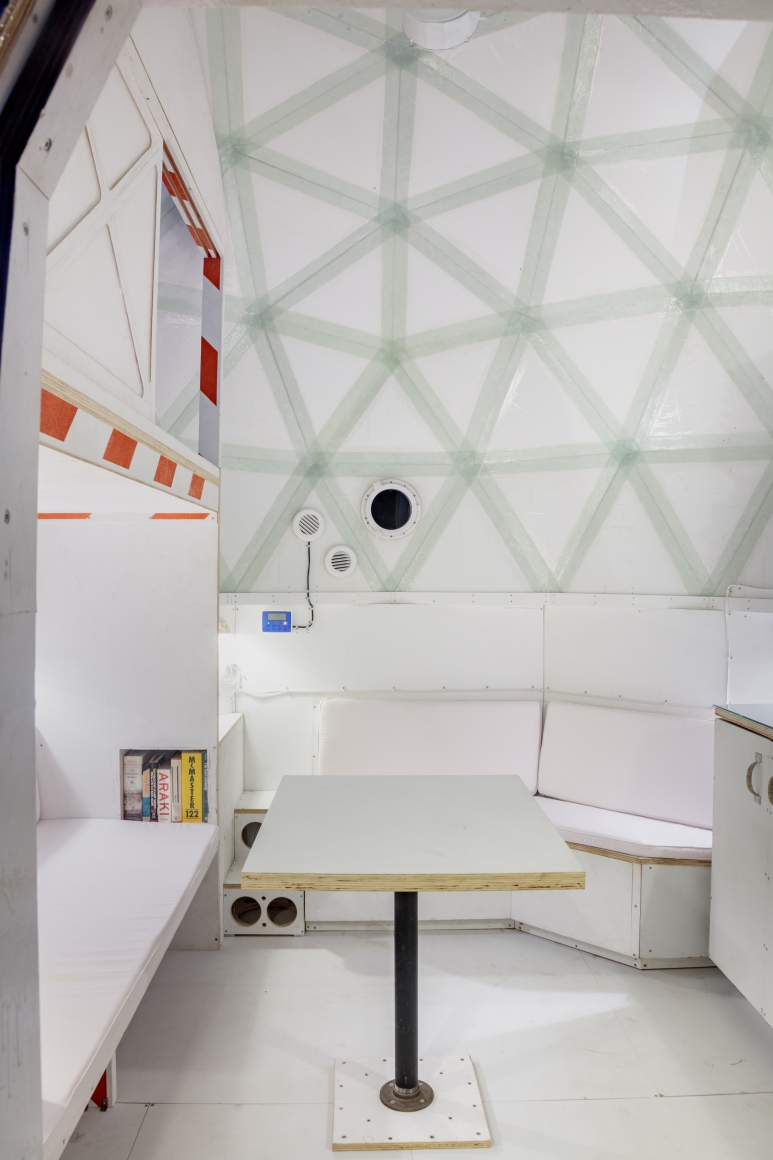 Interior view, Tom Sachs, Building #3, 2018