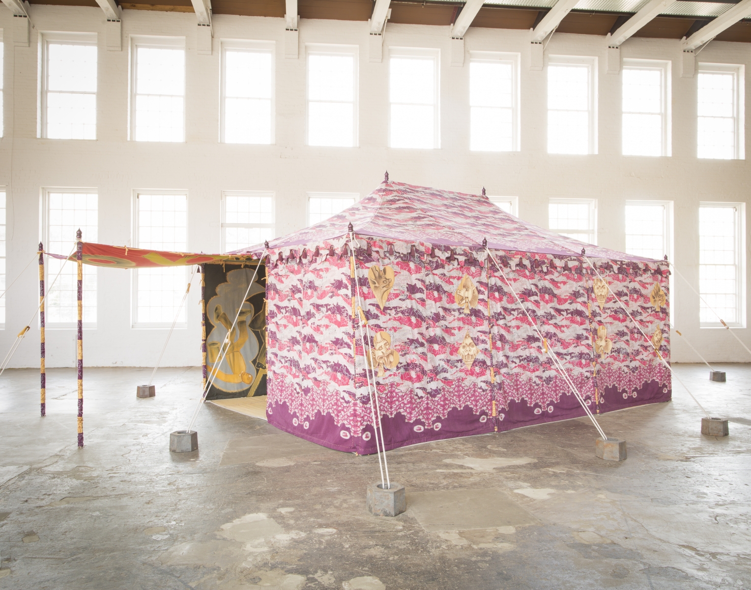 Installation view, Francesco Clemente: Encampment, MASS MoCA, North Adams, MA, 2015