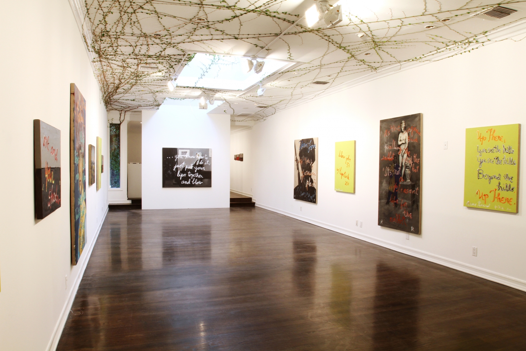 Installation view, Rene Ricard: Go Mae West, Young Man, Los Angeles, 2012