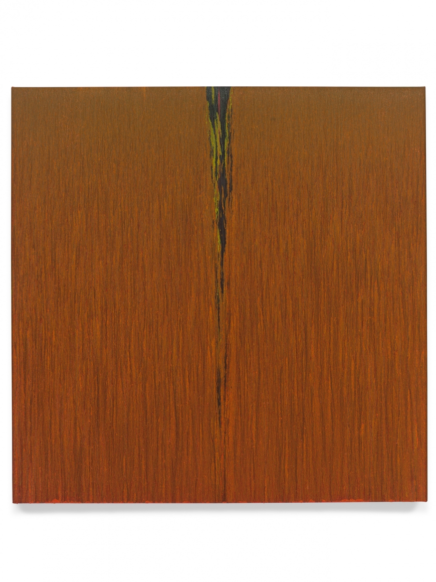 Pat Steir, Orange, 2018, Oil on canvas