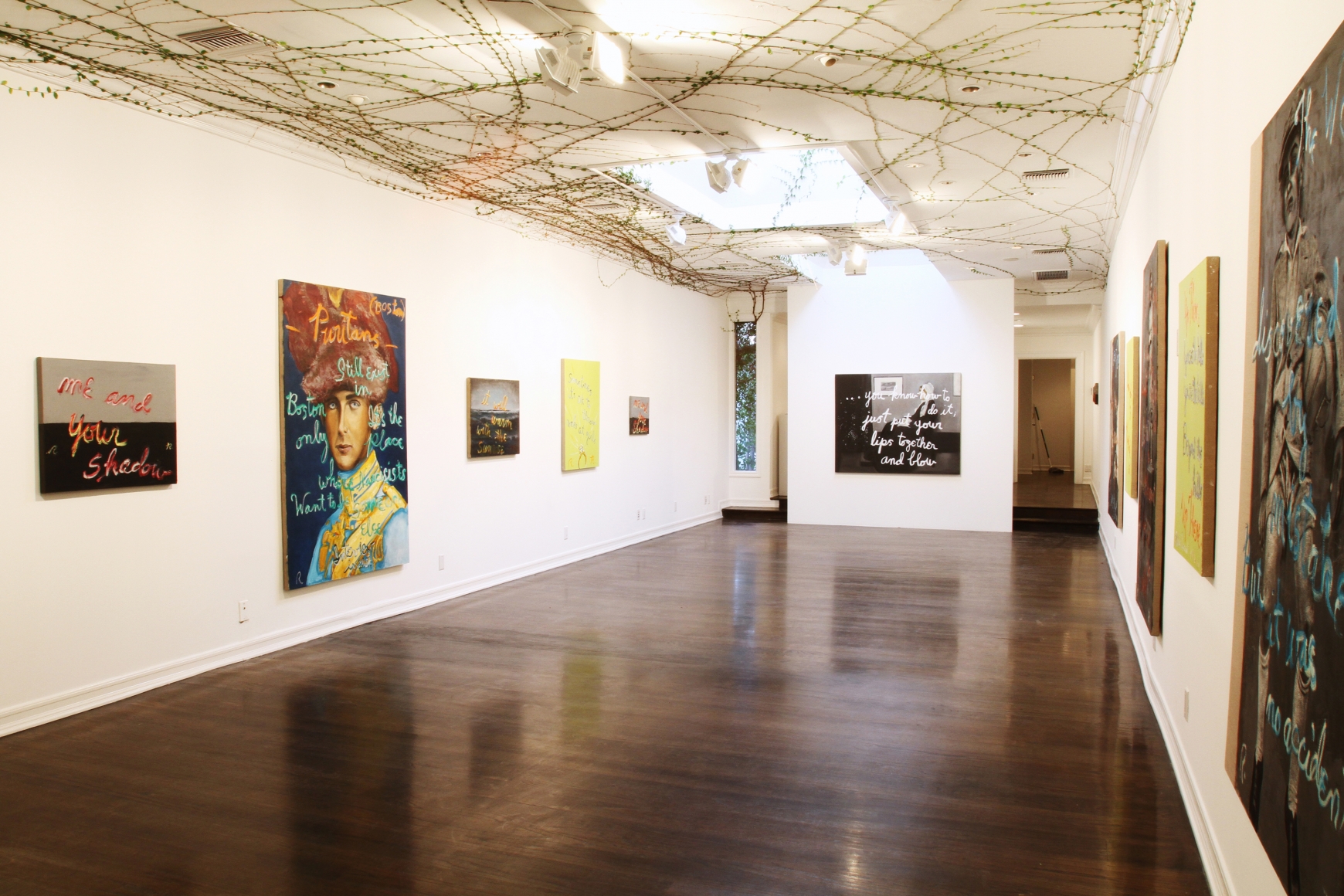 Installation view, Rene Ricard: Go Mae West, Young Man, Los Angeles, 2012
