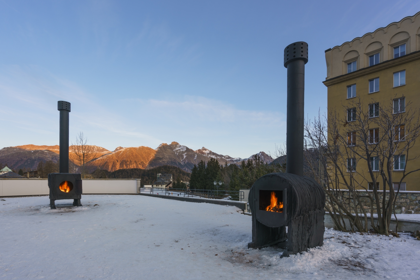 Installation view, Sterling Ruby: STOVES, Vito Schnabel Gallery, St. Moritz, 2015