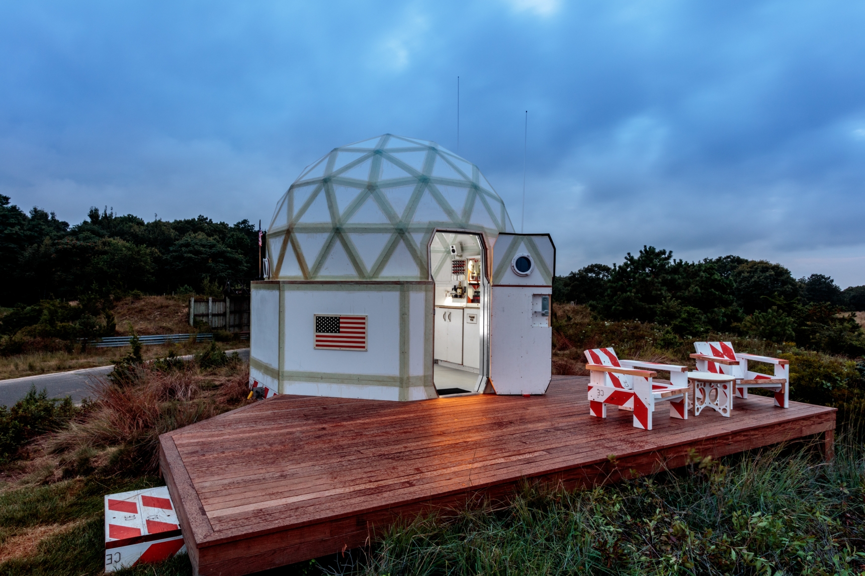 Installation view, Tom Sachs, Building #3, 2018