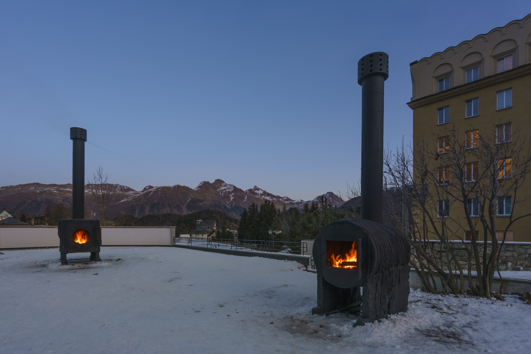 Installation view, Sterling Ruby: STOVES, Vito Schnabel Gallery, St. Moritz, 2015