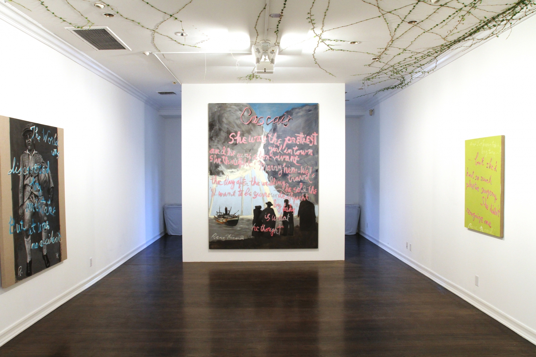 Installation view, Rene Ricard: Go Mae West, Young Man, Los Angeles, 2012