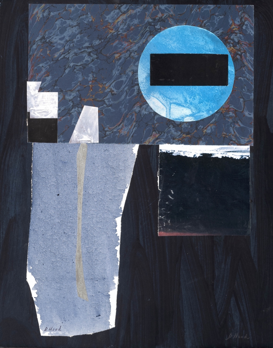 Dorothy Hood Black Balance, 1982-1997 collage on mat 20 x 16 inches