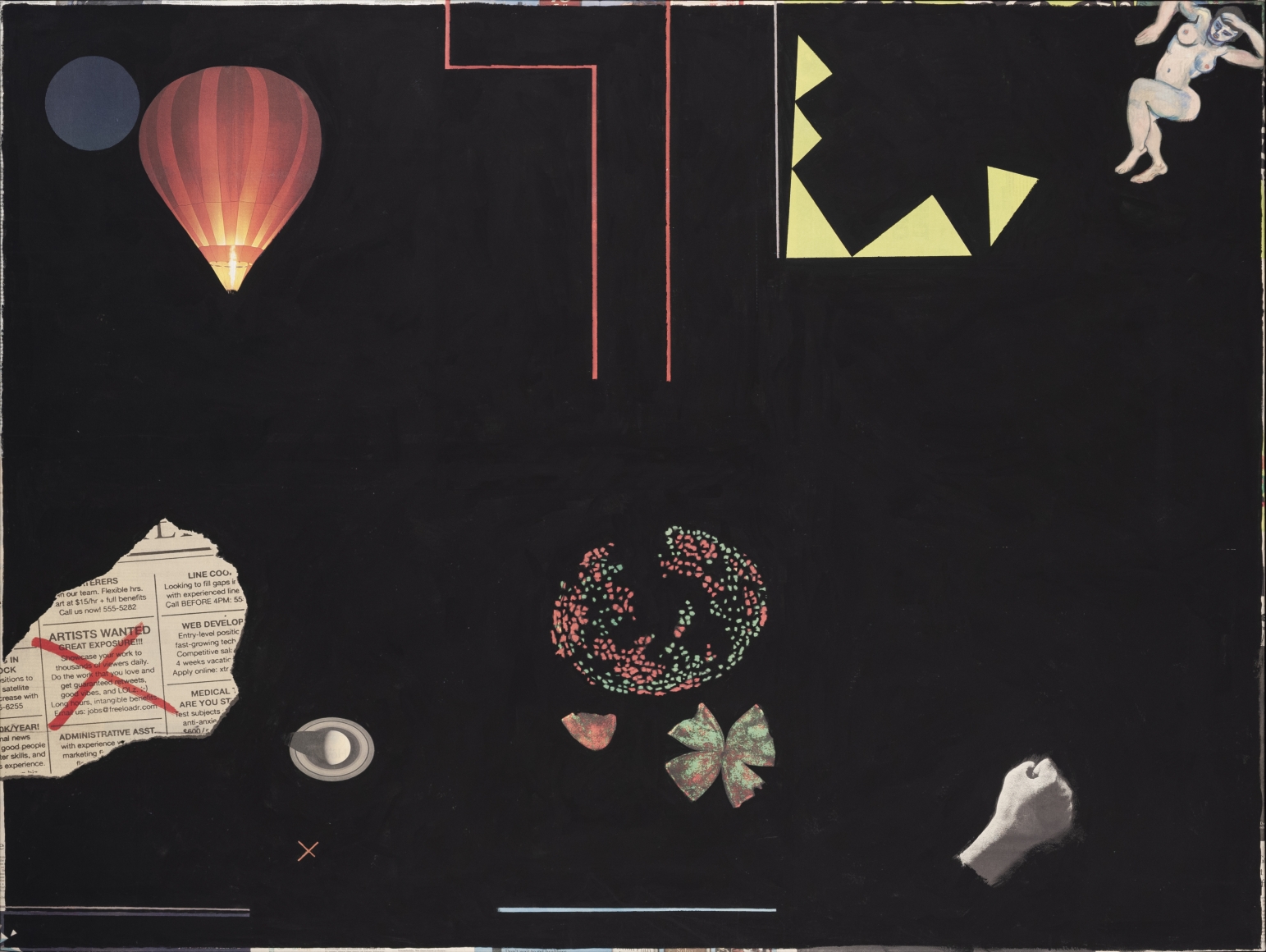 Anne Deleporte Great Exposure, 2014 newsprint and gesso 36 x 48 inches