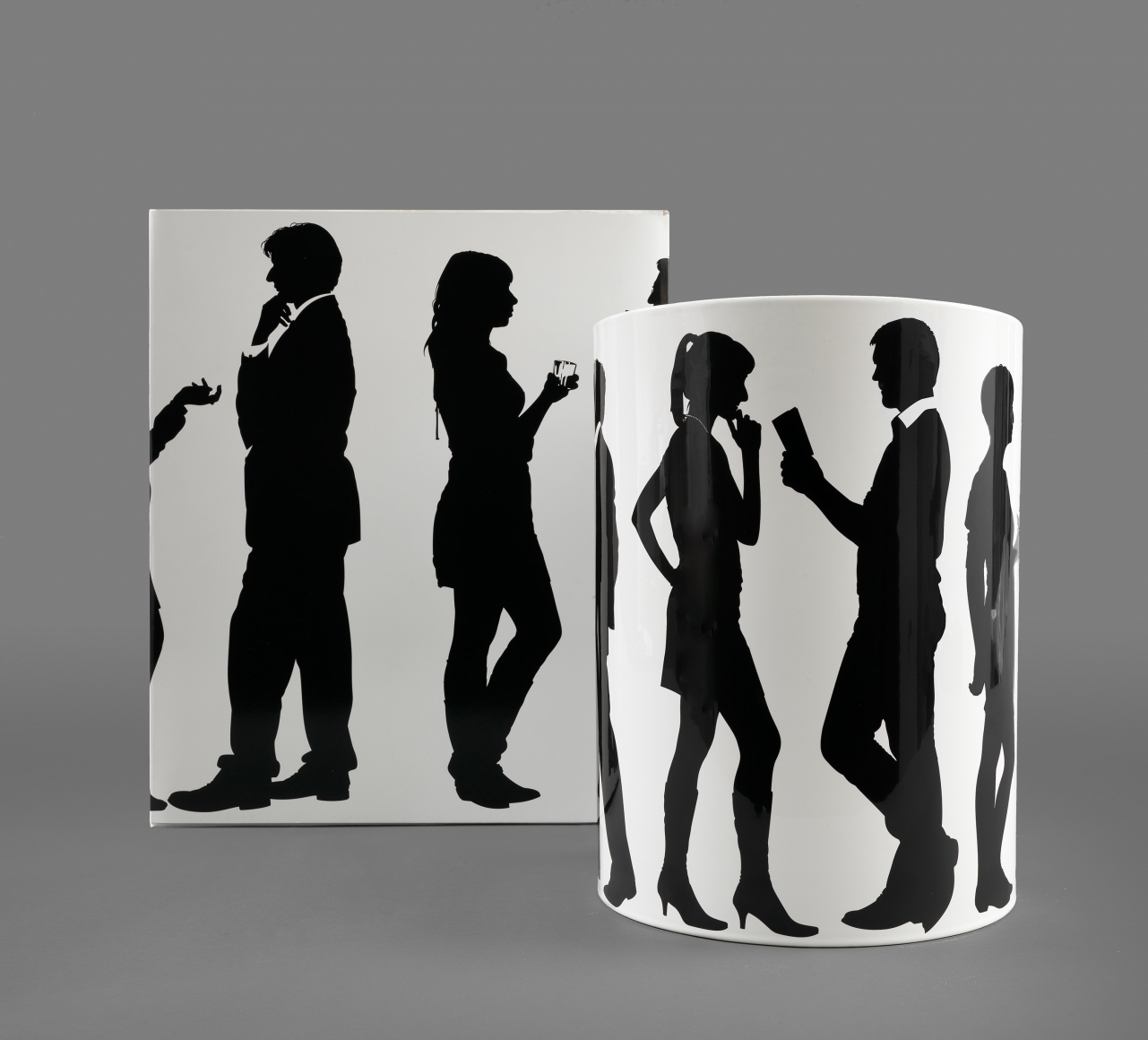 Julian Opie Gallery Staff Vase, 2011 ceramic vase 14 3/4 x 11 1/4 x 11 1/4 inches Edition of Unlimited $2,200