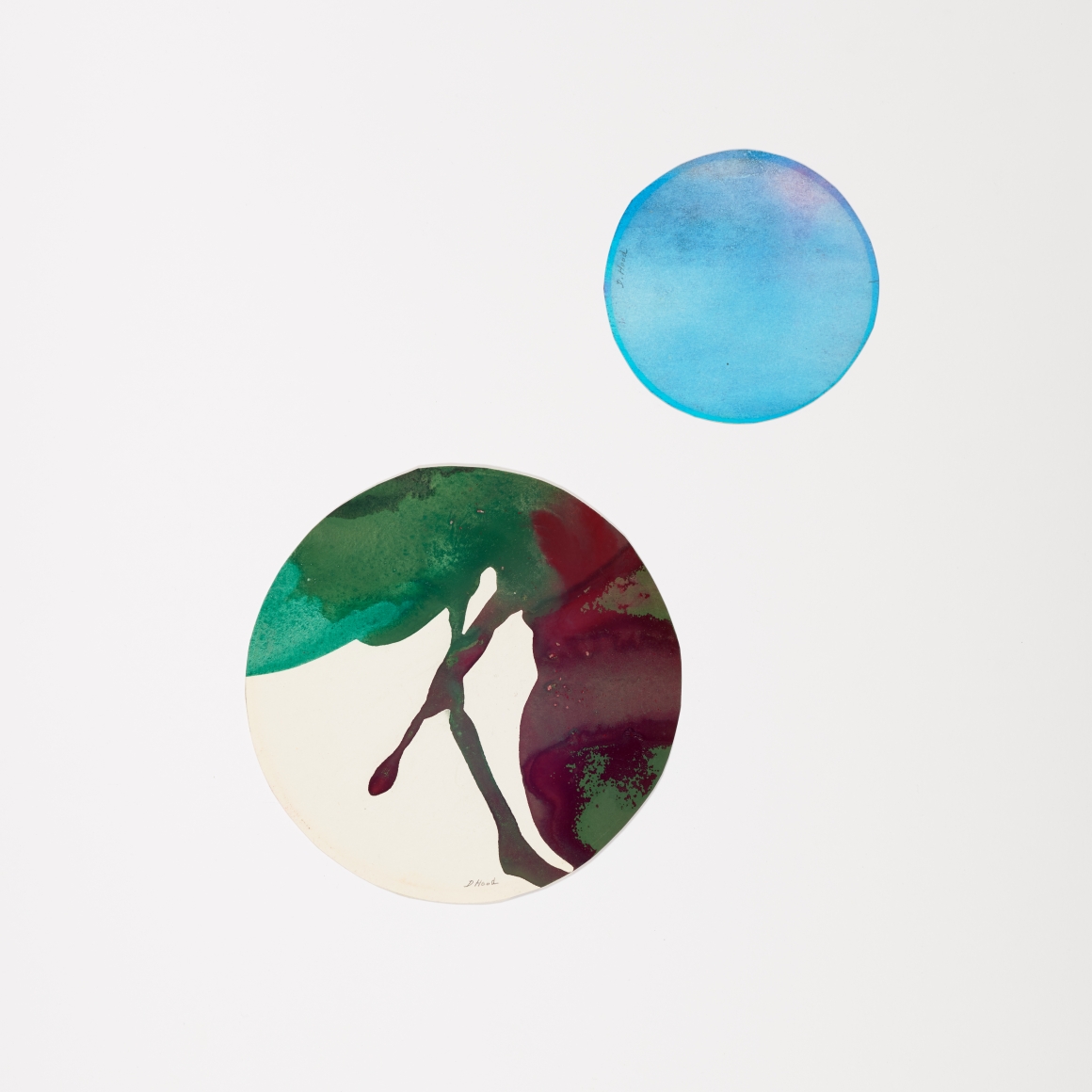 Dorothy Hood Untitled, c. 1979 watercolor on paper 12 1/2 inches in diameter frame: 20 3/4 x 20 3/4 inches