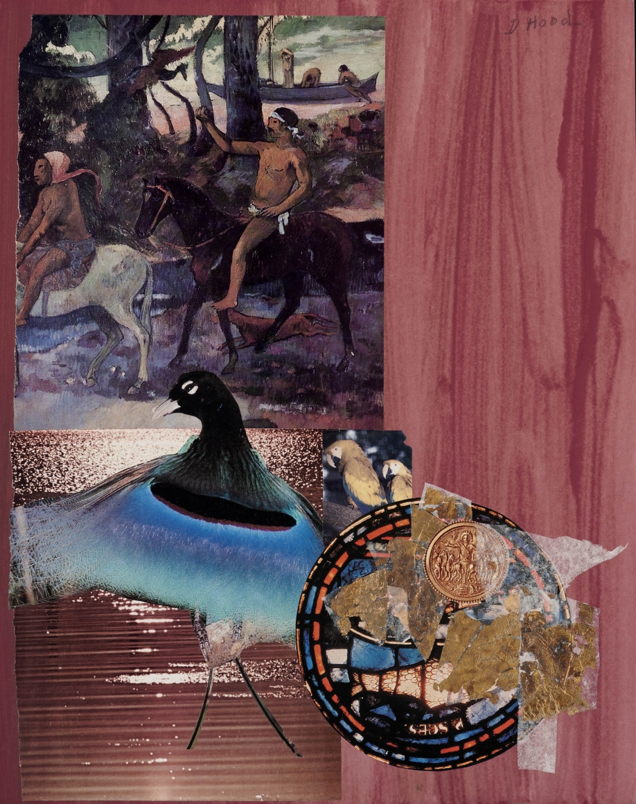 Dorothy Hood Forest of the Blue Bird, 1982-1997 collage on mat 20 x 16 inches