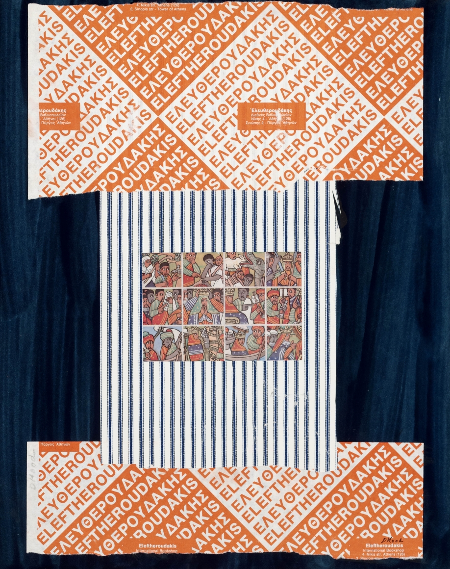 Dorothy Hood Eleftheroudakis, 1982-1997 collage on mat 20 x 16 inches
