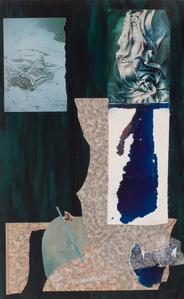 Dorothy Hood Waiting for the Word Snow, 1982-1997 collage on mat 32 x 19 7/8 inches