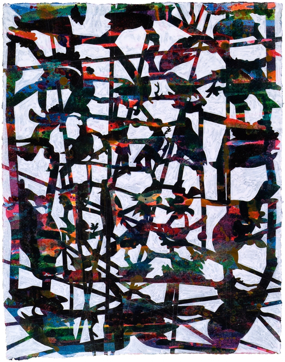 Bo Joseph A Lexicon of Persistent Absence: The Cage is a Sanctuary, 2010 acrylic and transfer on paper paper: 16 x 12 inches frame: 25 1/4 x 21 1 /4 inches