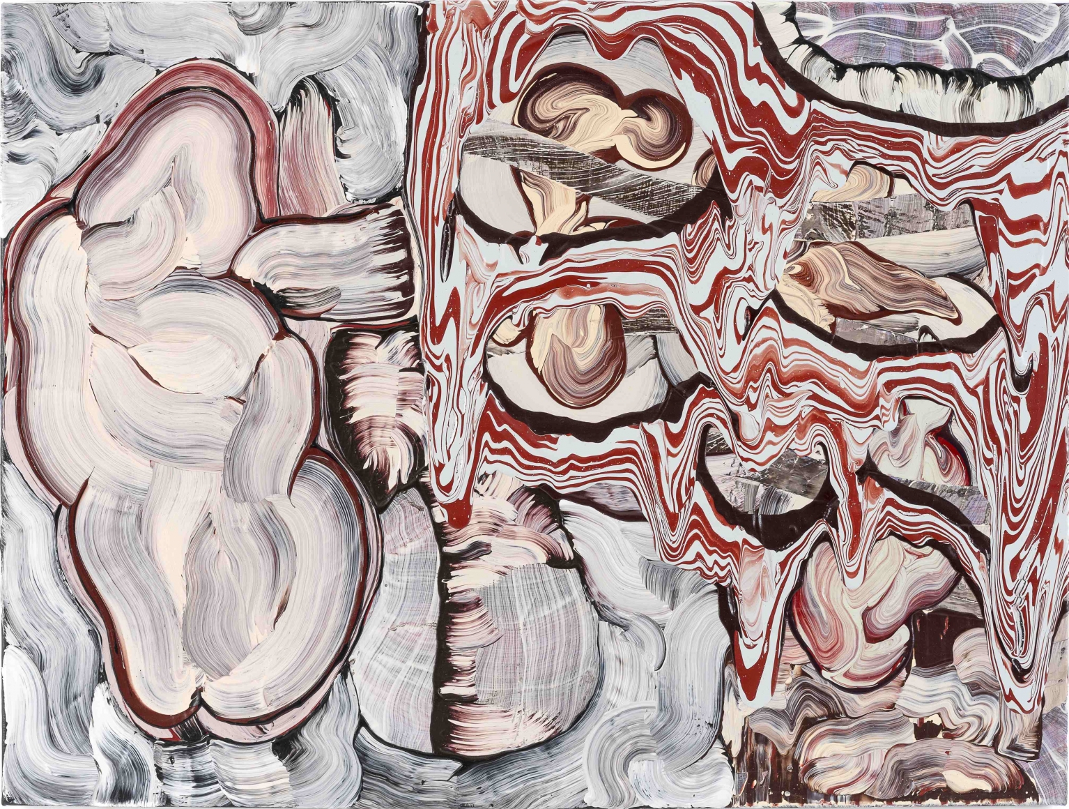 Henrique Oliveira Untitled, 2015 acrylic on linen 30 x 40 inches