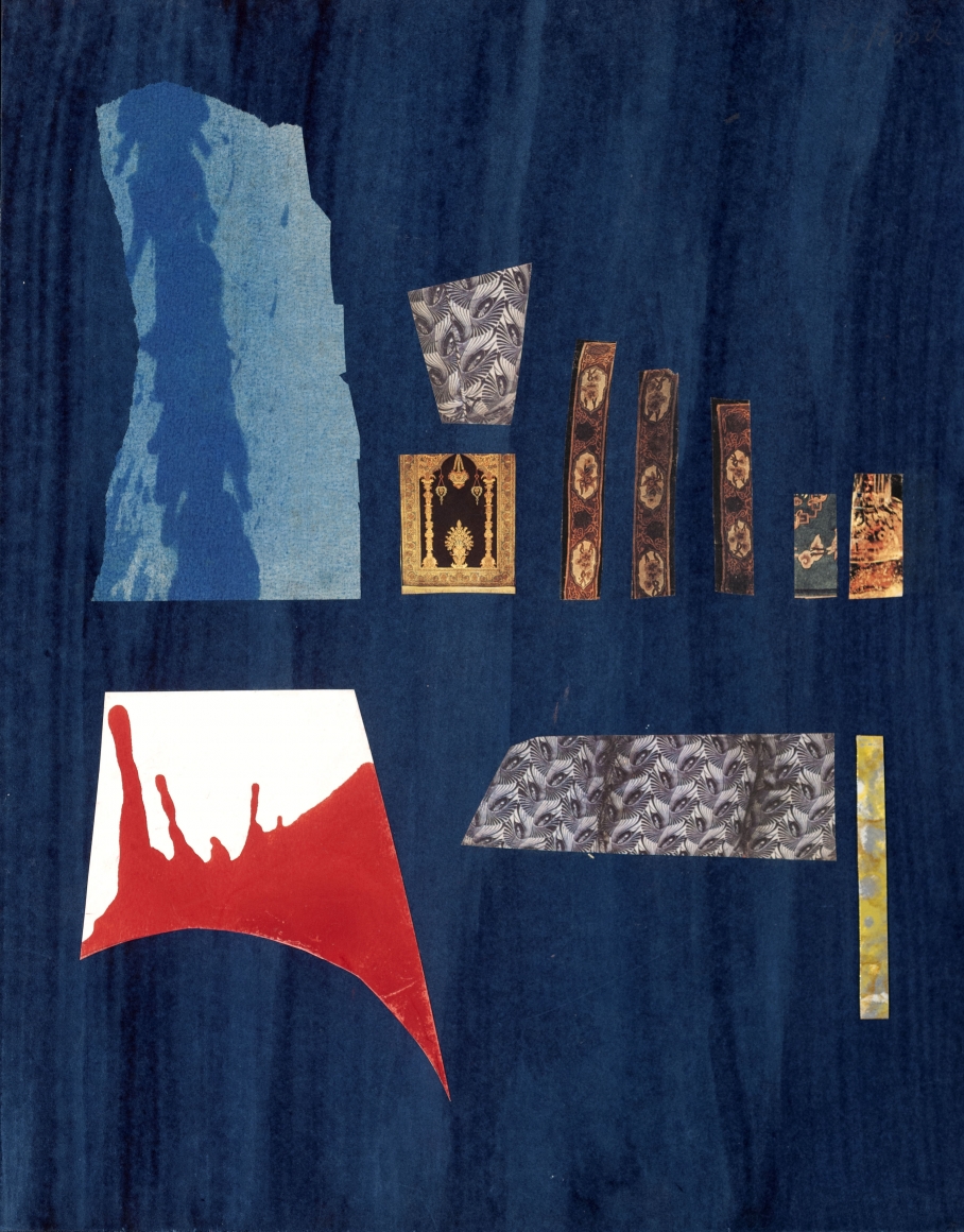 Dorothy Hood Abstract, 1982-1997 collage on mat 20 x 16 inches