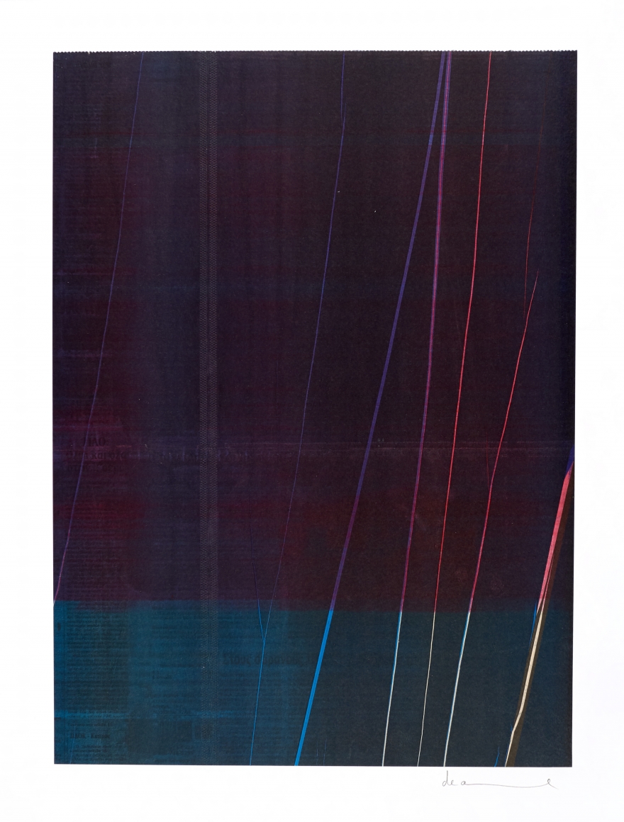 Anne Deleporte Lightning, 2019 ink on paper mounted on Arches paper 23 3/8 x 17 3/4 inches (AnD-50) $8,000