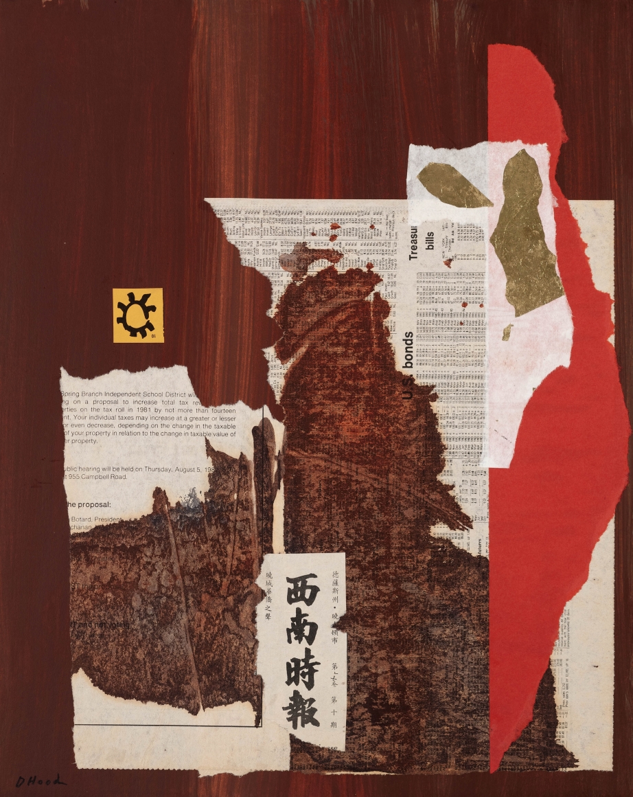 Dorothy Hood The Money for School, 1982-1997 collage on mat 20 x 16 inches