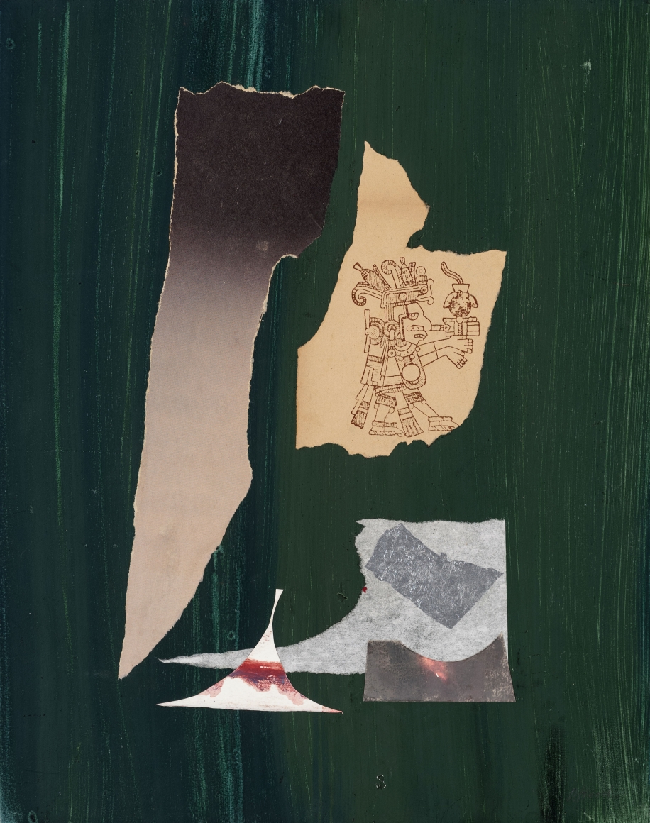 DOROTHY HOOD (b.1918 Bryan, TX; d.2000 Houston, TX) The Shapes of Mexico, c.1982-mid 1990s collage on mat paper paper: 20 x 16 inches frame: 22 1/2 x 18 1/2 inches