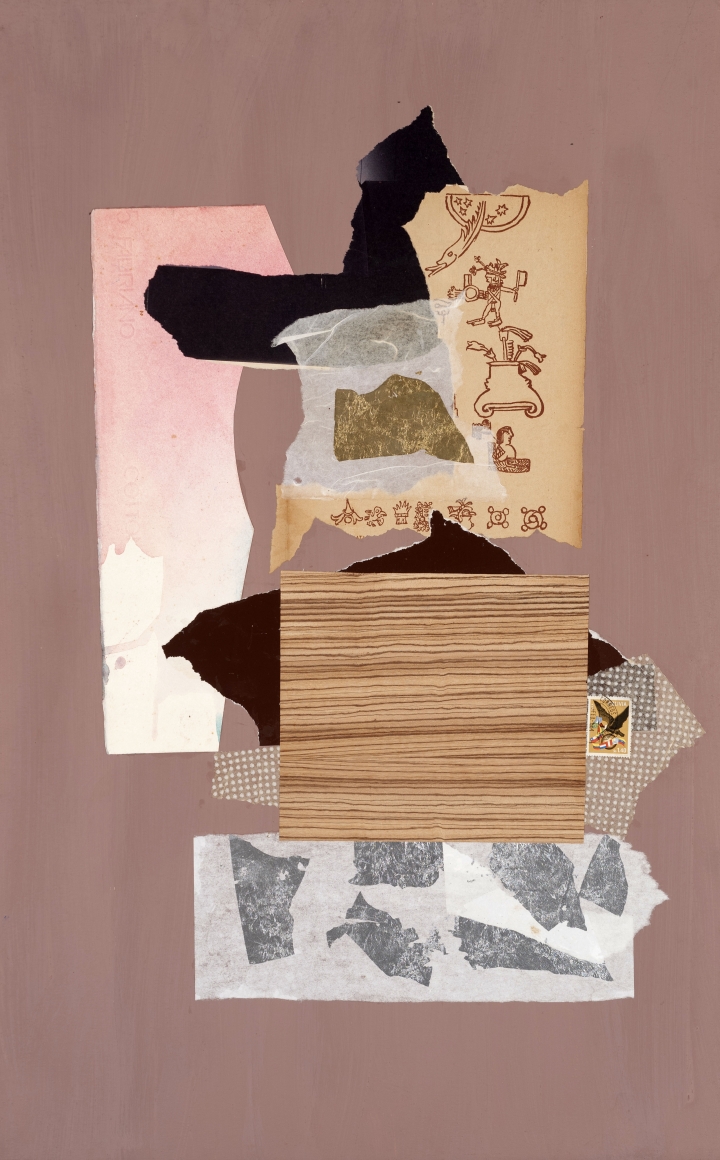 Dorothy Hood Untitled 1049, 1982-1997 collage on mat 32 x 20 inches