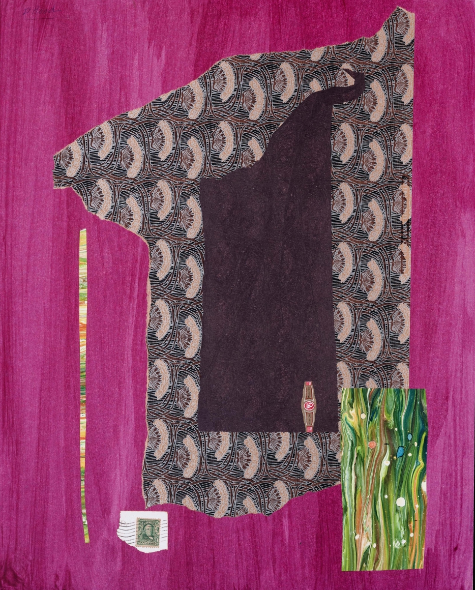 Dorothy Hood White Owl, 1982-1997 collage on mat paper: 20 x 16 inches frame: 22 1/2 x 18 1/2 inches