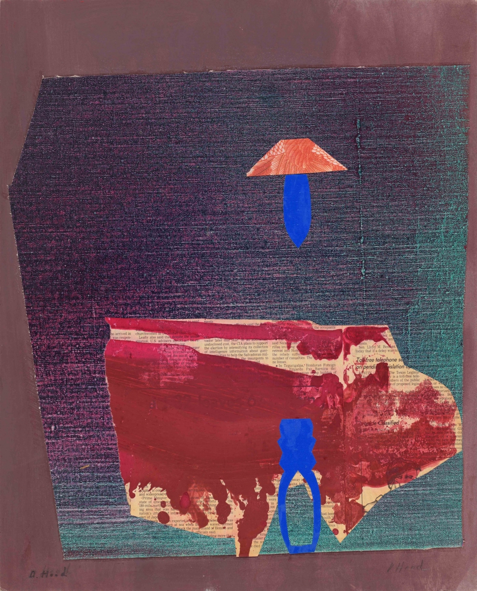 Dorothy Hood The Oriental Lamp, c. 1980-90s collage on mat paper: 20 x 16 inches frame: 22 1/2 x 18 1/2 inches