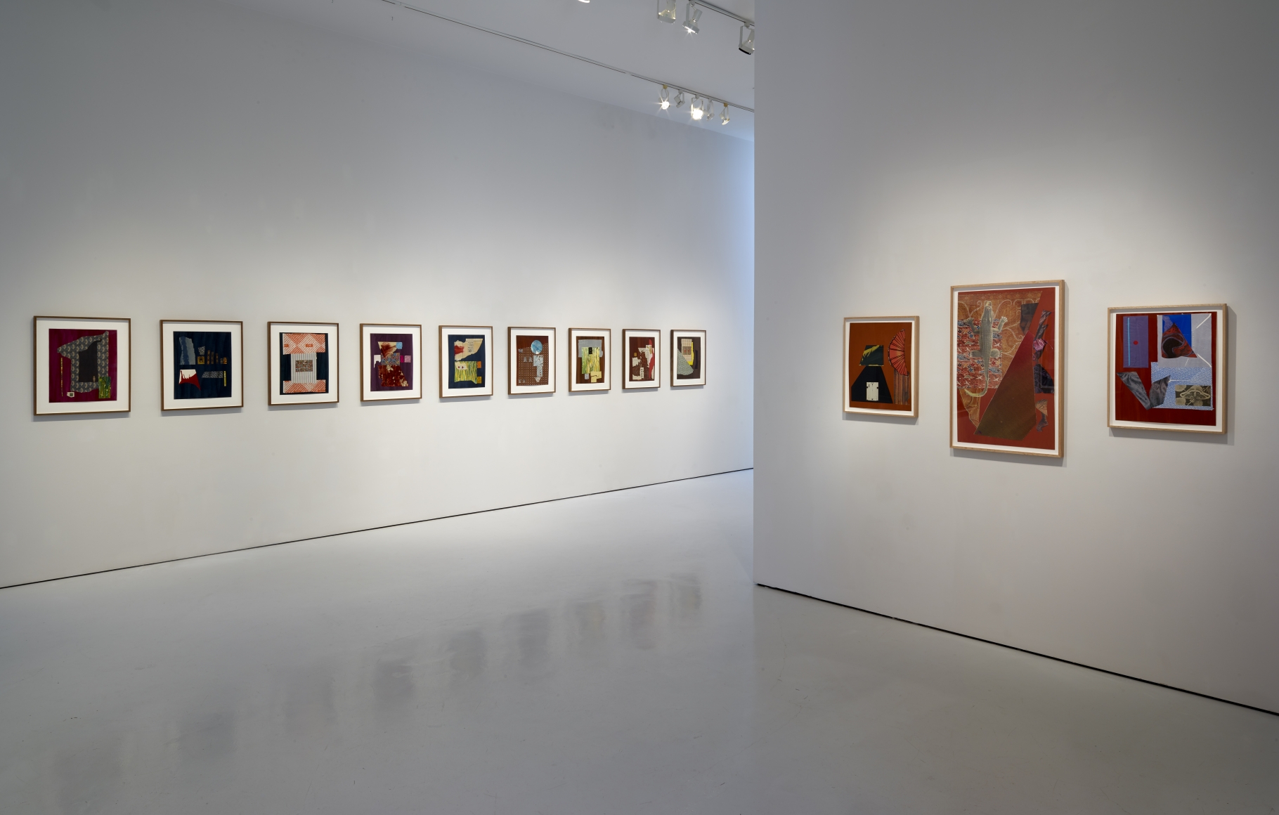 DOROTHY HOOD, COLLAGES, Installation view, McClain Gallery, June 2020