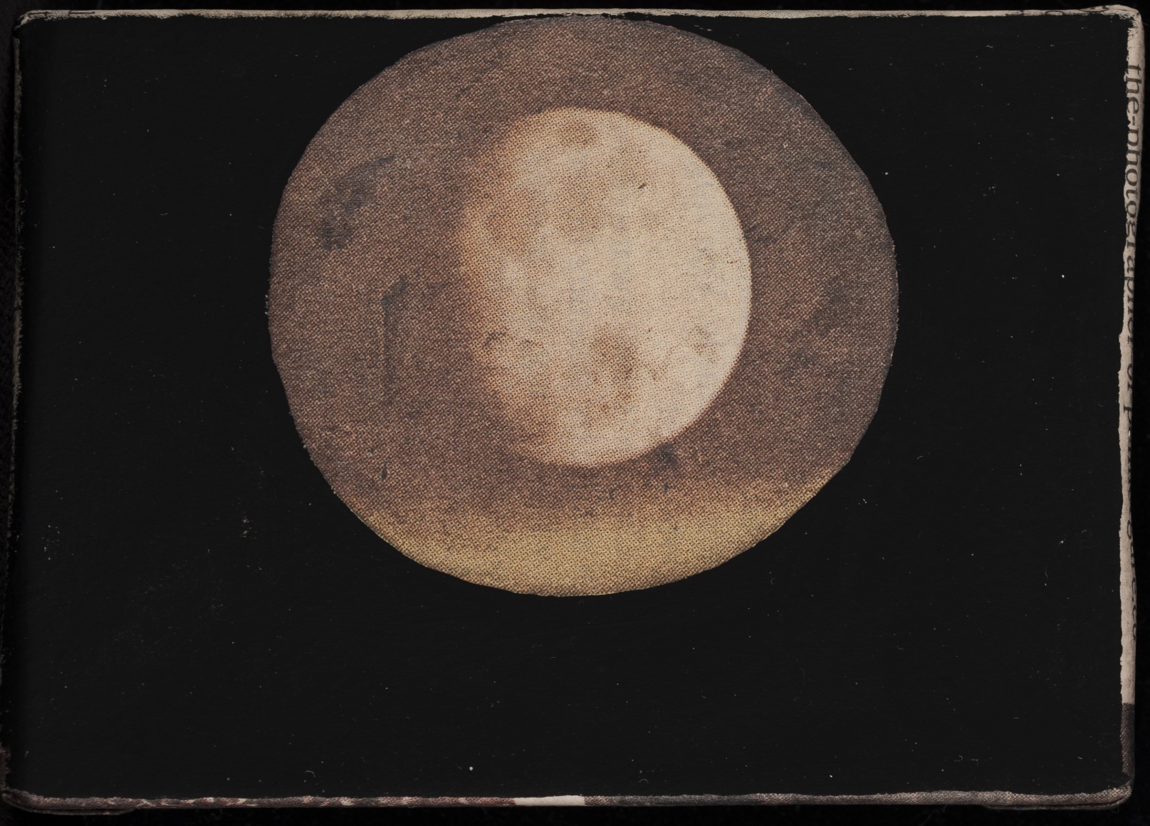 Anne Deleporte Moon, 2014 newsprint and gesso 3 1/2 x 2 1/2 inches