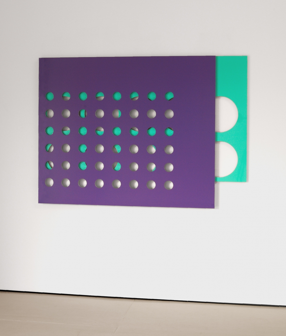 Christian Eckart, Layered Zootrope Painting, 2006, acrylic urethane on aluminum plate, 51 x 72 x 2 inches