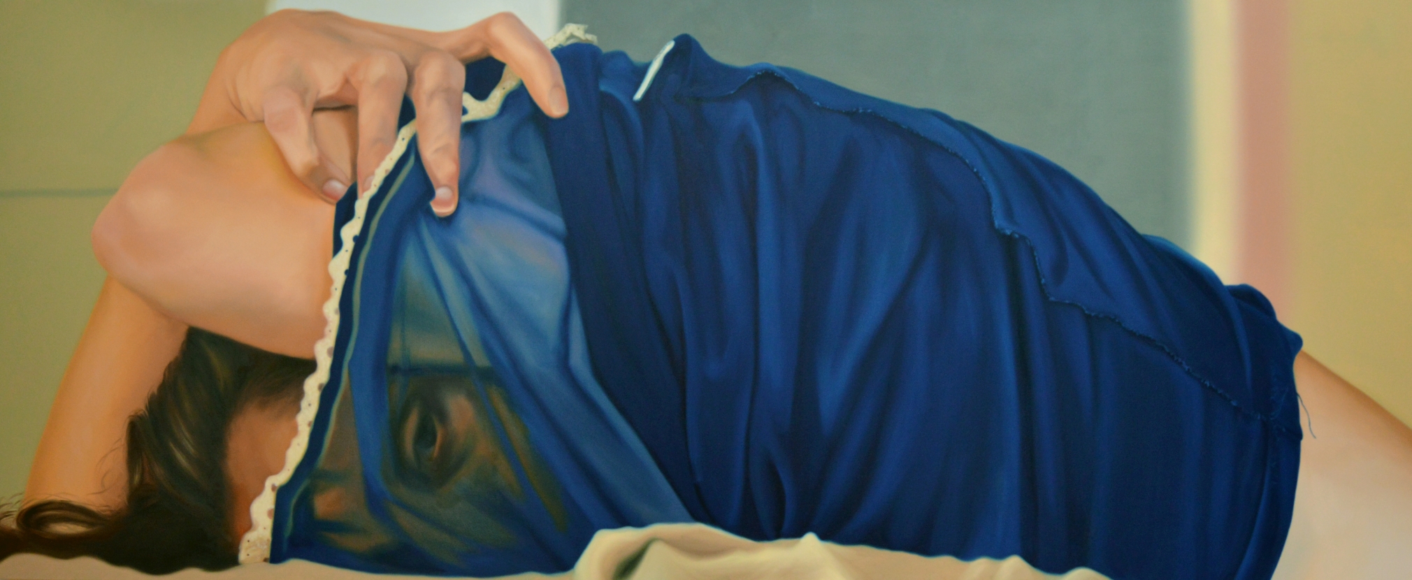 Kelli Vance How Inseparably I Was Bound, 2015 oil on canvas 36 x 96 inches $6,500