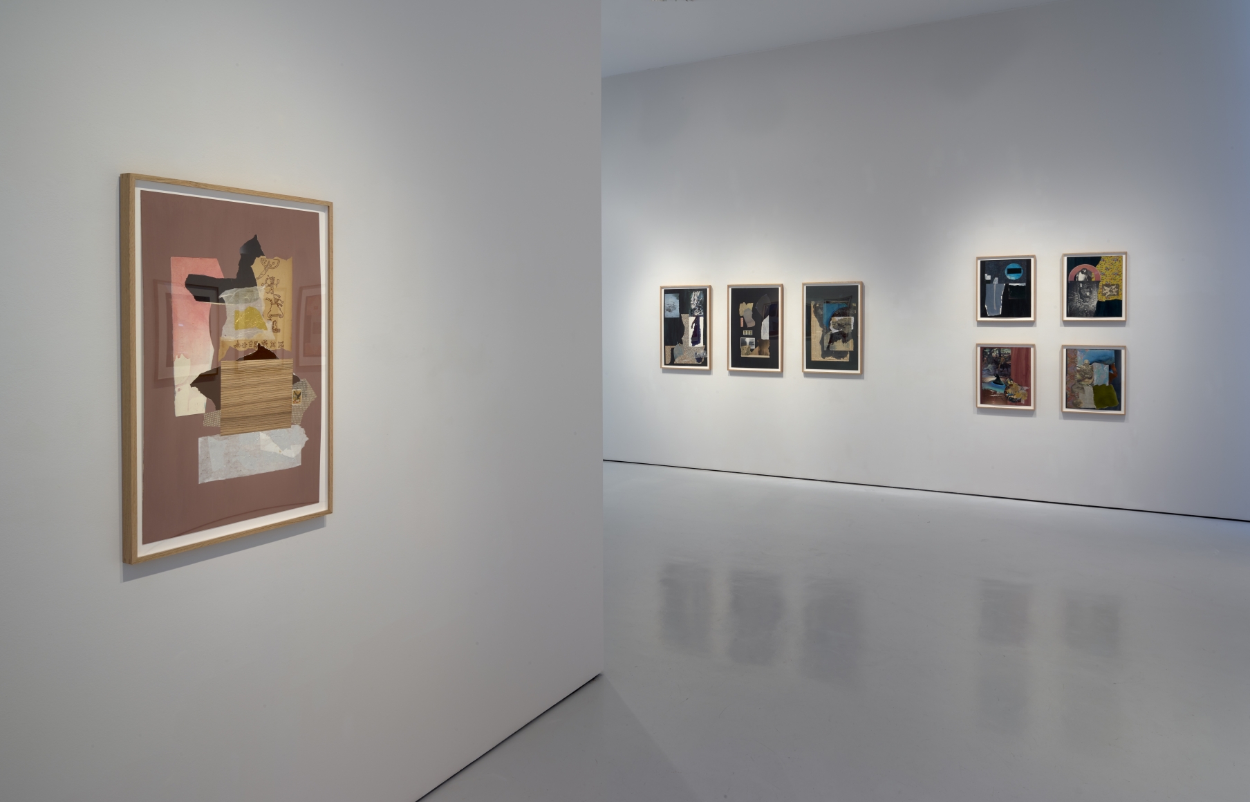 DOROTHY HOOD, COLLAGES, Installation View, McClain Gallery, June 2020
