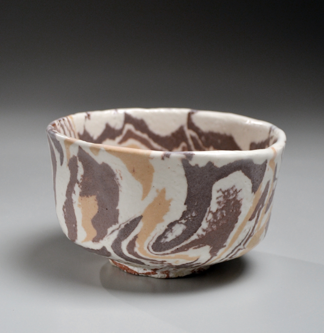 Neriage teabowl Matsui Kōsei Ceramics Joan B Mirviss LTD
