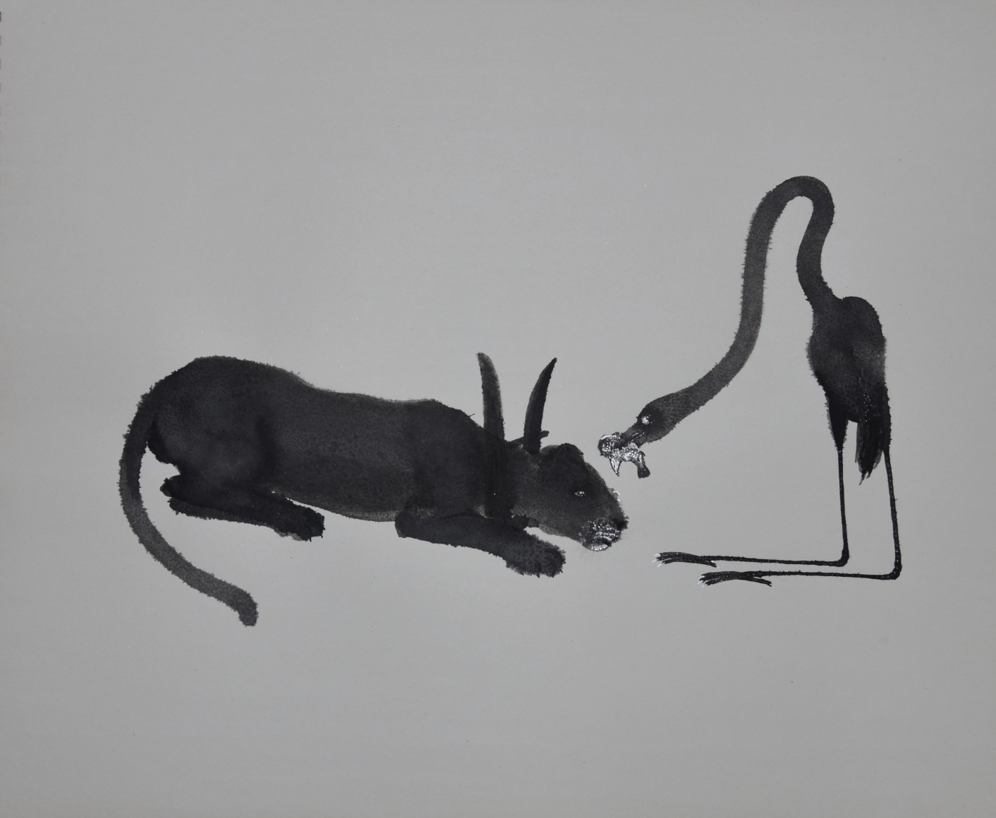 Avishek Sen In surrender, 2020 Water based medium on paper 17.50h x 21.50w in