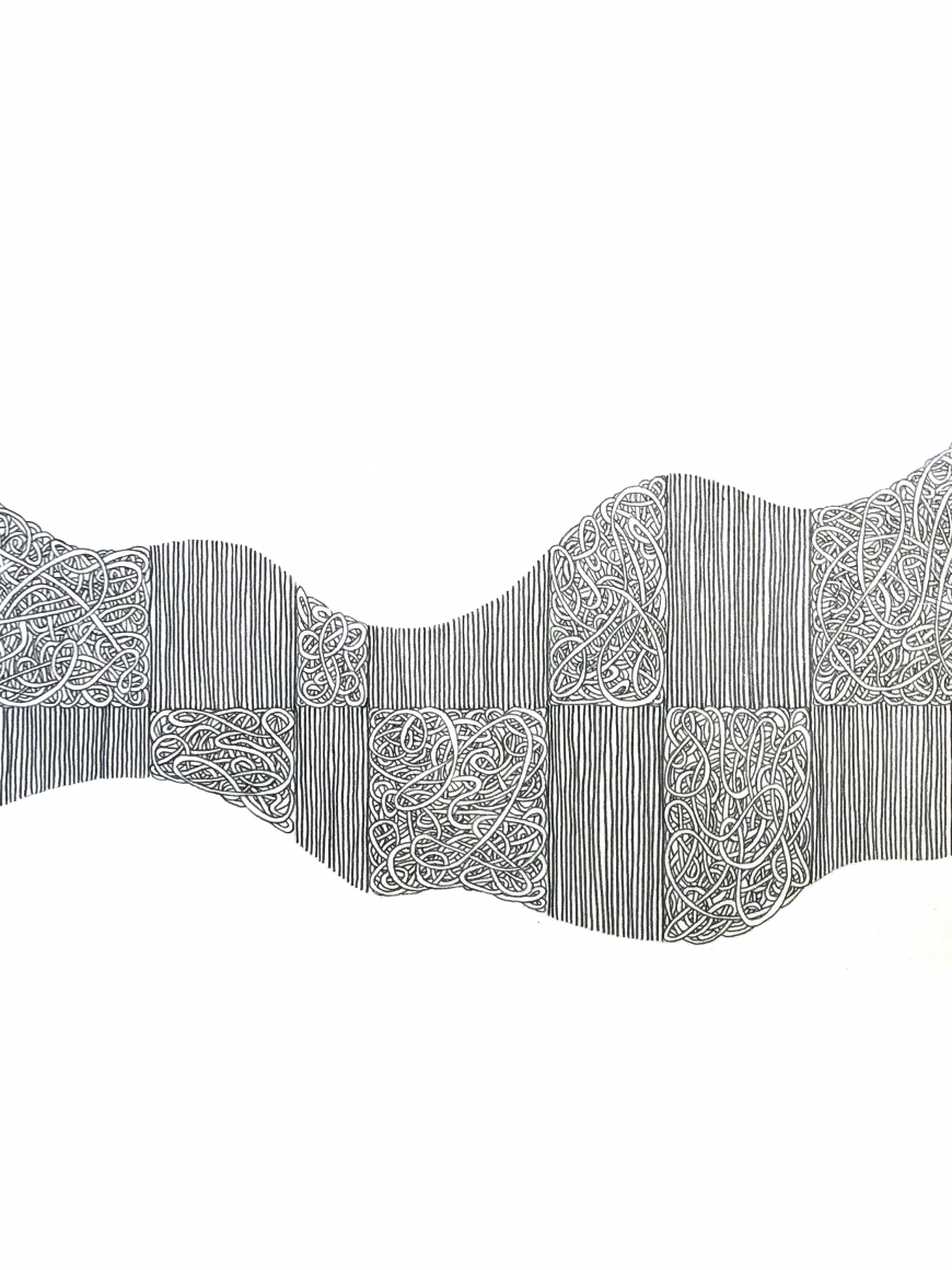 Grace Beck The Eternal Beginning, 2018 Graphite on rag paper 9h x 6w in