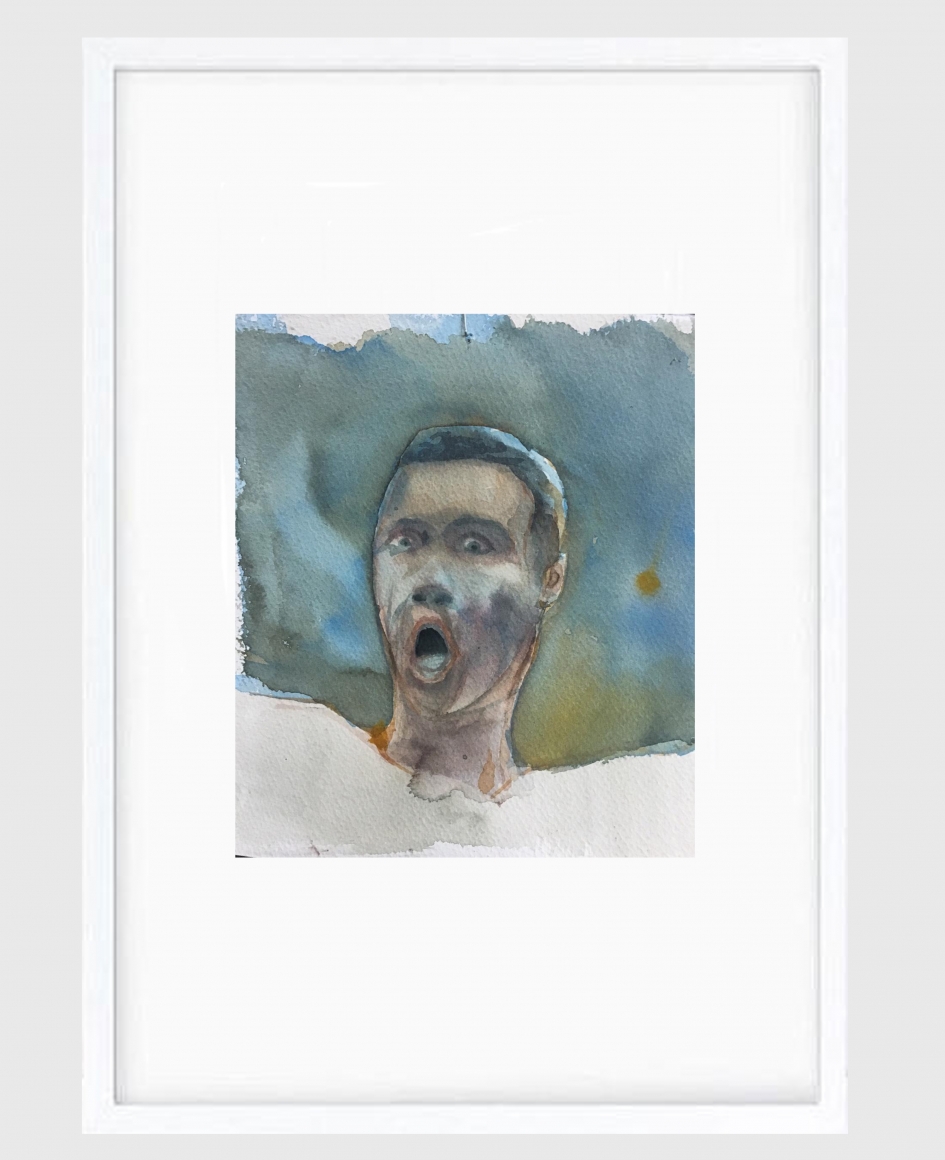 Sujith S.N. Untitled (Portrait) 5, 2020 Watercolor on paper 6h x 6.50w in