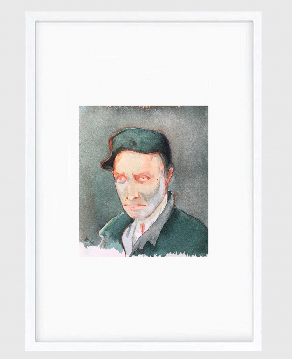 Sujith S.N. Untitled (Portrait) 25, 2020 Watercolor on paper 7h x 6w in