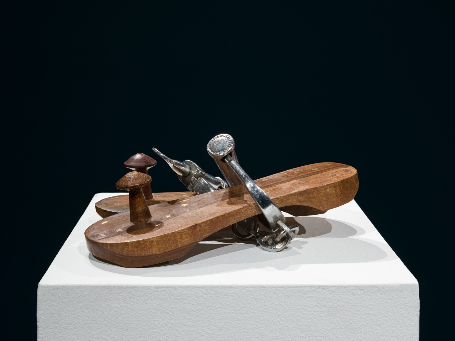 G.R. Iranna Hold the Peace 2009 Wood, stainless steel, and brass 4 x 6 x 8