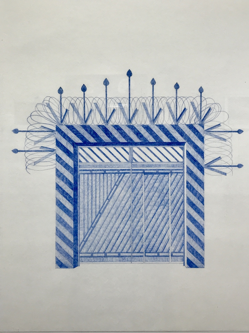Seher Naveed Gate 2 (High Gate Series), 2018 Pencil on paper 17h x 14w in