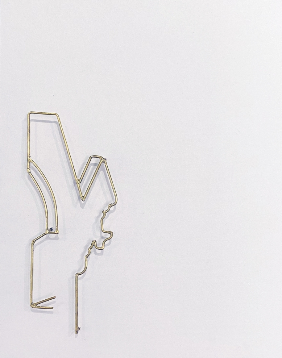 Najmun Nahar Keya Yume-no-sen (1) Gas welded brass and gold leaf on Japanese paper, wood, archival glue 16 x 11.5 in. 2019