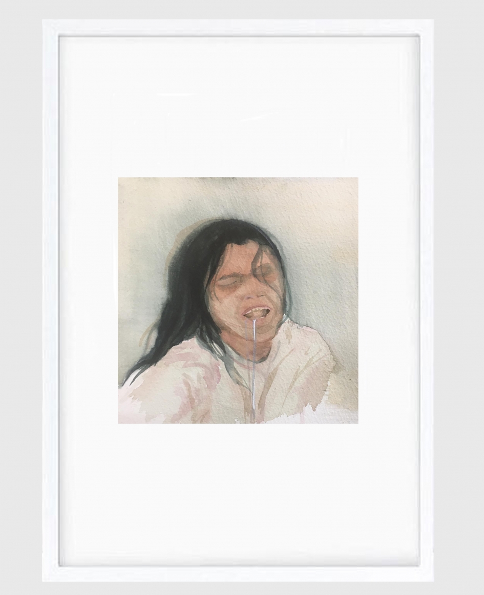 Sujith S.N. Untitled (Portrait) 11, 2020 Watercolor on paper 6h x 6.50w in